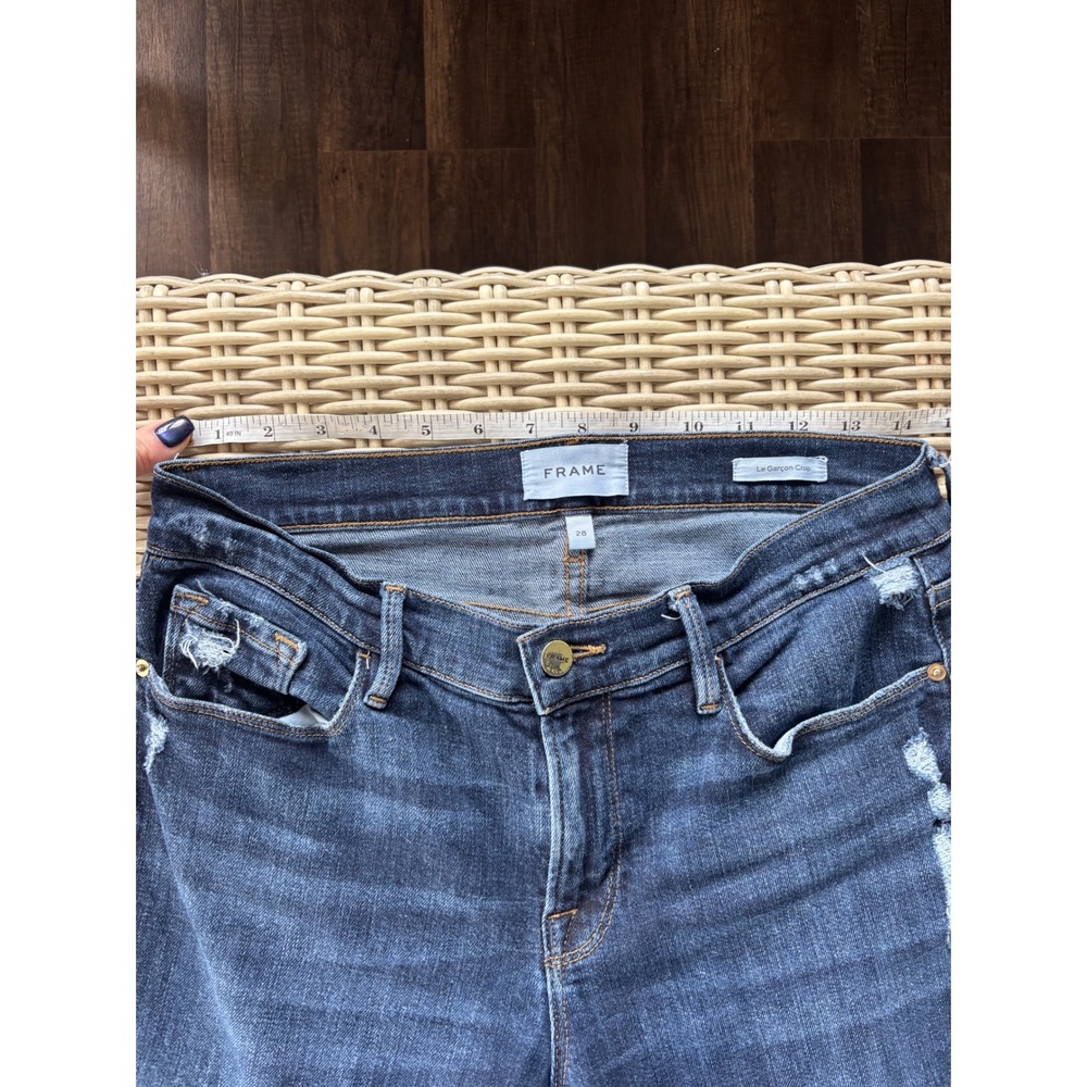 FRAME Le Garcon‎ Crop Jeans 28 boho staple layered luxury flattering tecwear - Picture 7 of 9